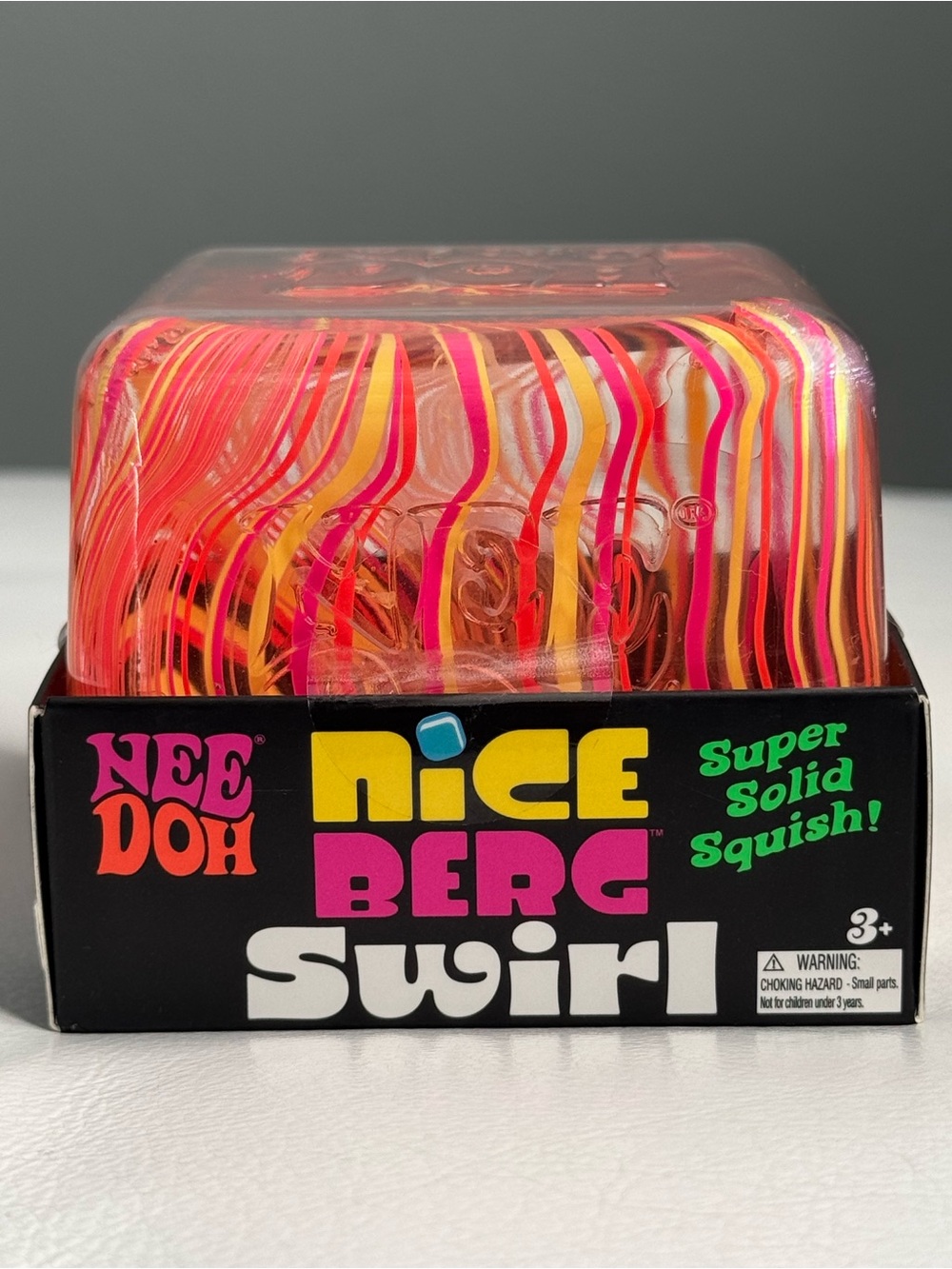 NeeDoh Nice Berg Swirl ORANGE Squishy Squeeze Fidget Toy New SHIPS TODAY!